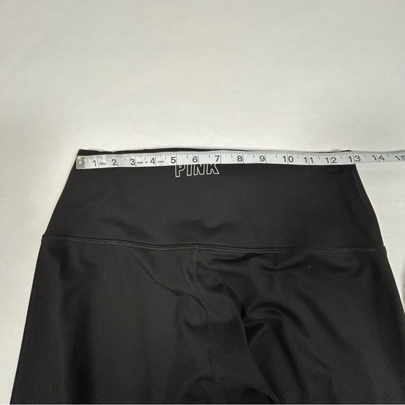 2 for$15 PINK Victoria's Secret High Rise Lace Up Black Leggings - Picture 9 of 11